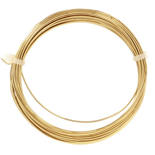 Fil Laiton pour bijoux fil rond 0,8 mm brut traité anti-ternissement x6m