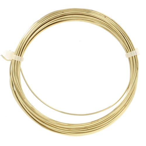 Fil Laiton pour bijoux fil rond 0,8 mm traité anti-ternissement x6m