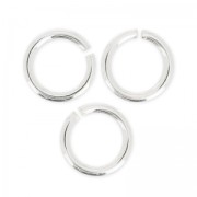 Anneaux ouverts ronds 7x1 mm en Argent 925 x10|raw }}