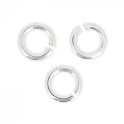 Anneaux ouverts - Fabrication européenne - 4x0,8 mm en Argent 925 x25