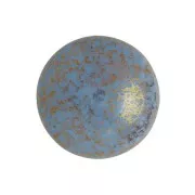 Cabochon rond en verre par Puca® 18 mm Opaque Aqua Luster Bronze x 1