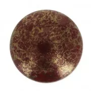 Cabochon rond en verre par Puca® 18 mm Red Corail Luster Bronze x 1