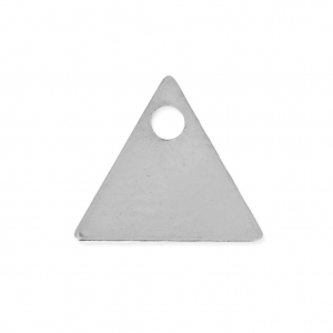 Sequins en métal lisse triangle 8 mm Argenté x8