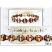 Perles en verre Tinos® par Puca® 4x10 mm Dark Bronze x10g