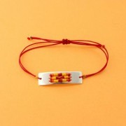 Intercalaire pour bracelet 29x8.5 mm avec 6 trous en Argent 925  x1