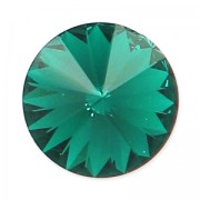 Cabochon PureCrystal 1122 Rivoli 12 mm Emerald Foiled x1|raw }}