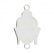 Intercalaire 2 anneaux tête de bouddha 18x11 mm en Argent 925 x1