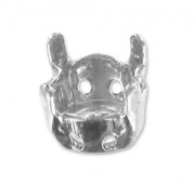 Serti griffe pour cabochon PureCrystal 1028/1088/1122 Rivoli 6 mm - Rhodié x1