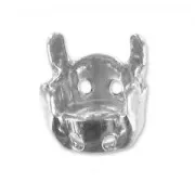 Serti griffe pour cabochon PureCrystal 1028/1088/1122 Rivoli 6 mm - Rhodié x1