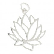 Pendentif Fleur de Lotus 18.5 x 21 mm en Argent 925  x1