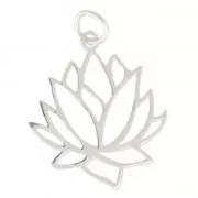 Pendentif Fleur de Lotus 18.5 x 21 mm en Argent 925  x1