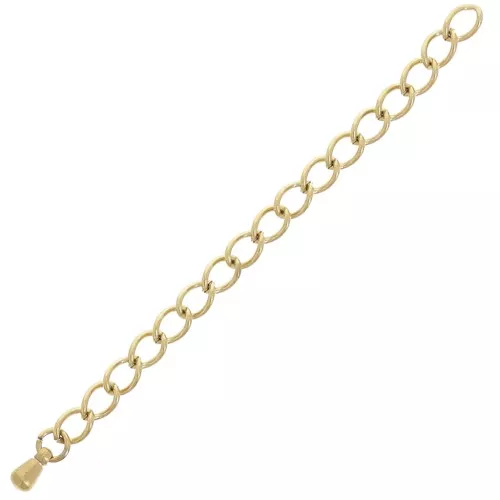 Chainette d'extension maille rombo 70 mm en Acier inoxydable 304L doré x1