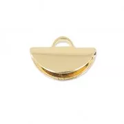 Embout pince demi-lune 9x5.5 mm - Doré à l'or fin x1