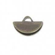 Embout pince demi-lune 9x5.5 mm - Bronze x1