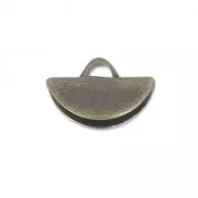 Embout pince demi-lune 9x5.5 mm - Bronze x1