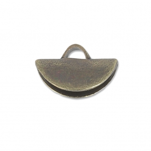Embout pince demi-lune 9x5.5 mm - Bronze x1