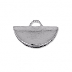Embout pince demi-lune 10.5 x 6.5 mm argenté vieilli x1