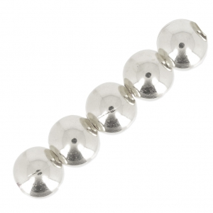 Perles rondes 2 mm - Fabrication Européenne - Placage argent fin x20