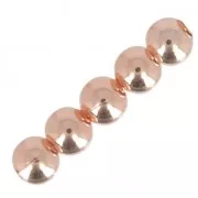 Perles rondes 5 mm - Fabrication Européenne - Doré rose x20
