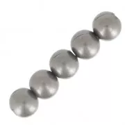 Perles rondes 10 mm - Fabrication Européenne - Argenté vieilli x5