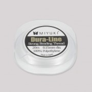 Miyuki Dura-Line fil nylon tressé 0.15 mm Crystal x20 m