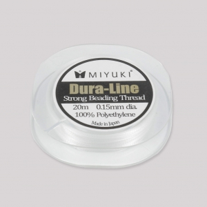 Miyuki Dura-Line fil nylon tressé 0.15 mm Crystal  x20 m