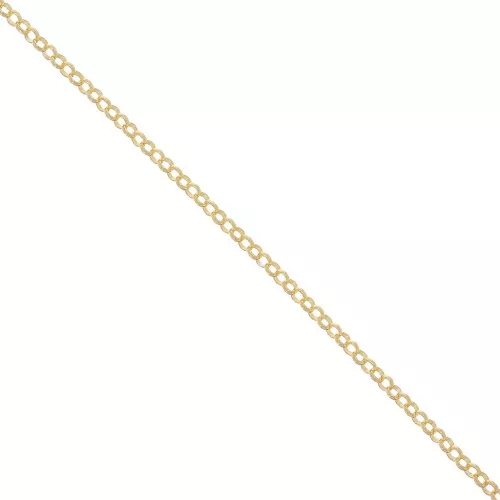 Chaîne maille jaseron 2,2 mm en Argent 925 doré à l'or fin x 50cm