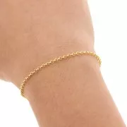 Chaîne maille jaseron 2,2 mm en Argent 925 doré à l'or fin x 50cm