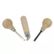 Jeu de 3 échoppes pour sertir pierres et cabochons x1