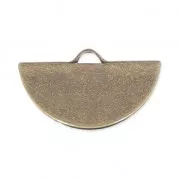 Embout pince demi-lune 19.5x11.5 mm bronze x1