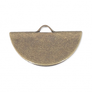 Embout pince demi-lune 19.5x11.5 mm bronze x1