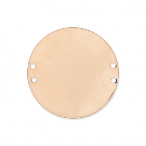 Intercalaire rond 4 trous 20 mm doré rose x1