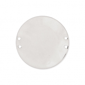 Intercalaire rond 4 trous 20 mm - Placage argent fin x1