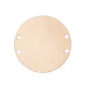 Intercalaire rond 4 trous 25 mm doré rose x1
