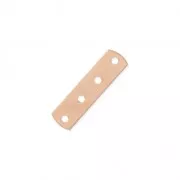 Intercalaire 4 rangs 17 x 4.4 mm doré rose x1