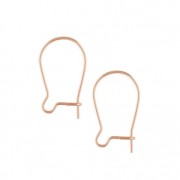 Boucles d'oreilles crochets dormeuses 14 mm en Rose Gold filled (or laminé) x4
