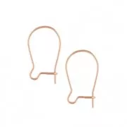 Boucles d'oreilles crochets dormeuses 14 mm en Rose Gold filled (or laminé)  x4