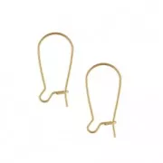 Boucles d'oreilles crochets dormeuses 22 mm en Gold filled (or laminé)  x4