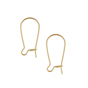 Boucles d'oreilles crochets dormeuses 22 mm en Gold filled (or laminé)  x4