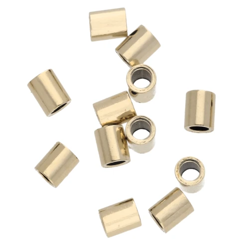 Tubes à écraser 1.6x2 mm Gold filled (or laminé) x20