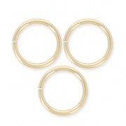 Anneaux ouverts 8x1 mm en Gold filled (or laminé)  x10