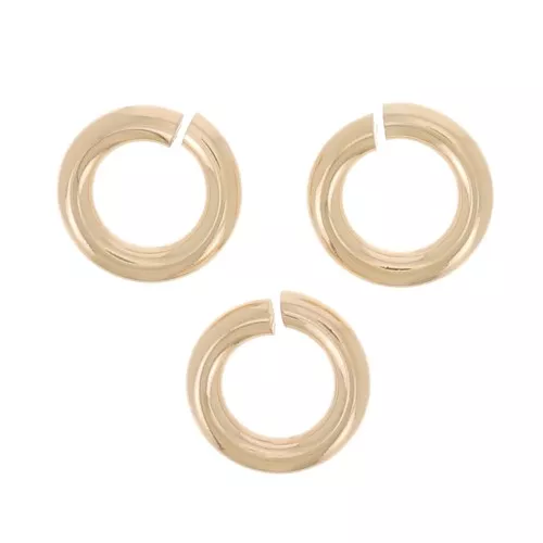 Anneaux ouverts 4x0.8 mm - Gold filled (or laminé) x10