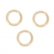 Anneaux ouverts 6x0.6 mm - Gold filled (or laminé) x10