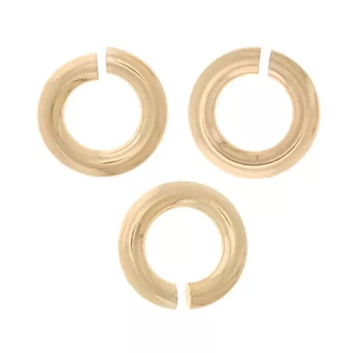 Anneaux ouverts 2.8x0.6 mm - Gold filled (or laminé) x10