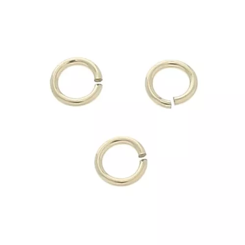 Anneaux ouverts 3x0.5 mm en Gold filled (or laminé) x10