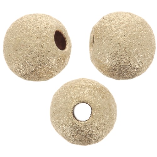 Perles rondes diamantées 5 mm Gold filled (or laminé) x5