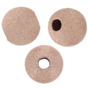 Perles rondes diamantées 5 mm Rose Gold filled (or laminé)  x5