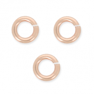Anneaux ouverts 4x0.7 mm en Rose Gold filled (or laminé) x10