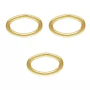 Anneaux ouverts ovales 5.3x3.5x0.6mm en Gold filled (or laminé)  x10