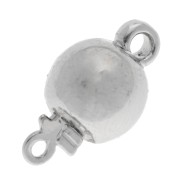 Fermoir à clipser boule 7x13 mm - White Bronze x1|raw }}